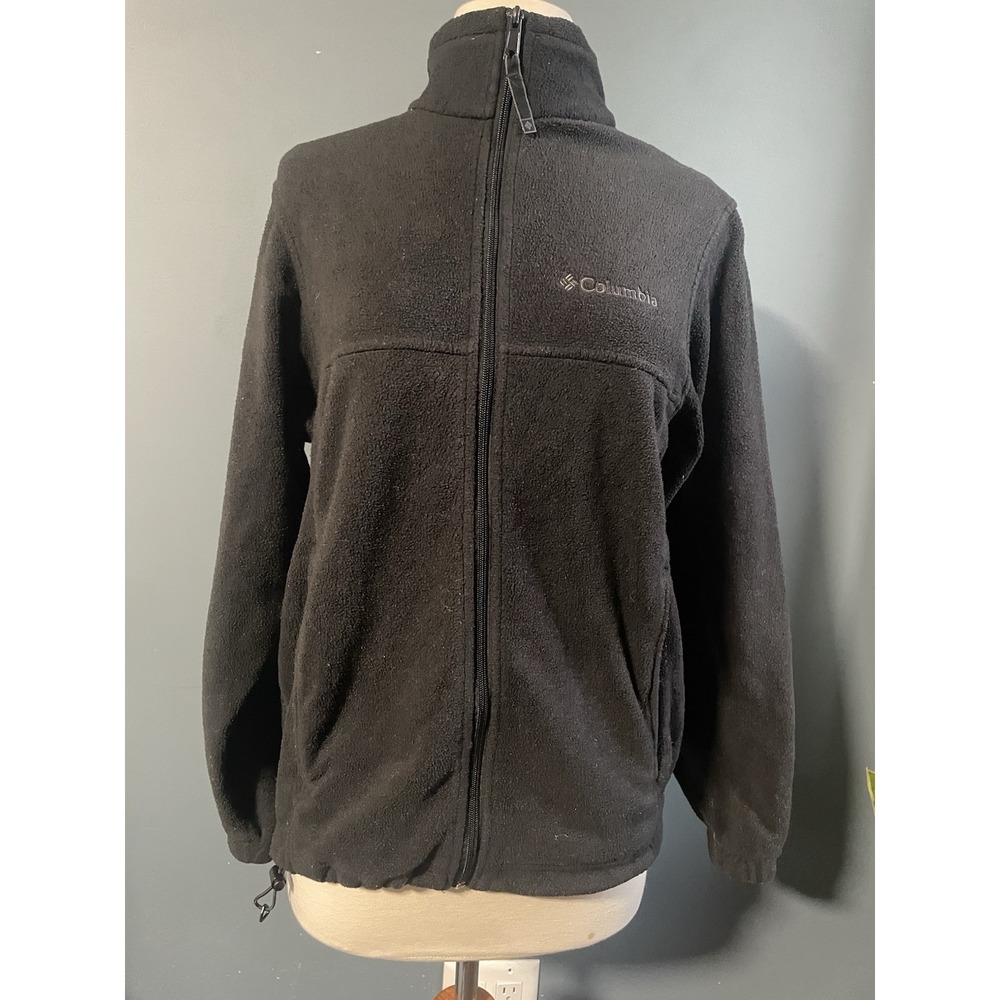 Columbia Fleece Jacket Women's Black Full Zip Long Sleeves Outdoor Layer Coat
